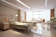 急诊病房医疗病房医院场景摄影图