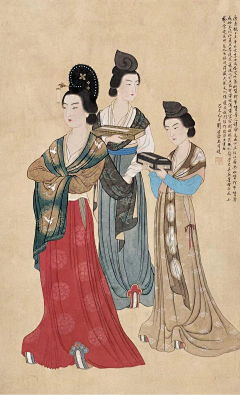仕女图 工笔画 古风-花瓣网|陪你做生活的设计师 | 古风插画古代人物骑马图