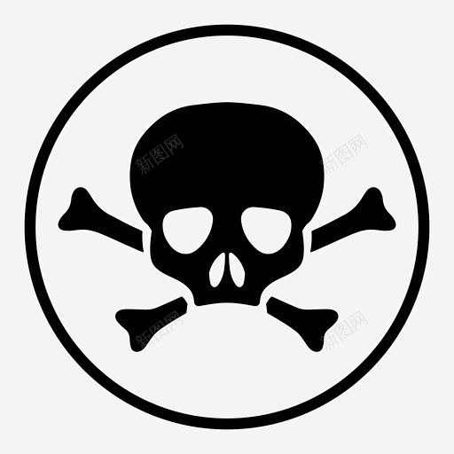 头骨毒药海盗图标 icon 标识 标志 ...