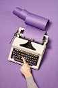 art direction | typewriter purple still life photography - Studio 13/16 - Février