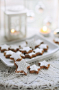 Alice Handmade圣诞姜饼干白色星星形状翻糖饼干家庭派对圣诞礼物-淘宝网 #圣诞节#