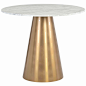 Damon Bistro Table, Gold : Show the reflection of your personality through the Damon Bistro Table. This piece is sure to win over your heart.