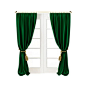 Shamrock Green Draperies - These long green Shamrock style curtains are elegant, classy, tasteful, just like most of the rich homes around the MidWest and East of there. These homes are known for being graceful and elegant, full of charm and decorum, and 