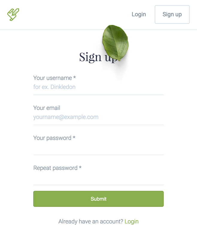 Signup
