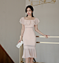 ▼SonYoonJoo▲190527图片_TN更新(浅幽雪樱紫藤芳薰油蜡鱼尾裙)_看图_孙允珠吧_百度贴吧
