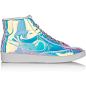 Blazer Mid iridescent faux leather high-top sneakers