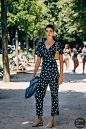 Haute Couture Fall 2019 Street Style: Cris Herrmann : Cris Herrmann between the fashion shows.