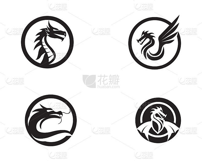龙矢量图标插图