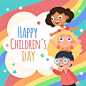 Hand drawn world childrens day concept