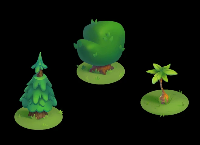 Trees props-花瓣网