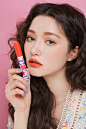 3CE MAISON KITSUNE VELVET LIP TINT #STAYCATION : 睫毛 睫毛膏 眼线 眉毛 眉笔 美妆 妆容 口红 红唇 腮红 美瞳 粉饼 模特