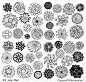 BIG SET! 44 Hand Drawn Flowers clipart, flower element, flower silhouettes, png, eps, ai, vector,clip art, For Personal and Commercial Use : BIG SET of Hand Drawn Flowers includes:    44 PNG files with transparent backgrounds approximately 9 (22 cm) wide 