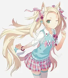 卡通白色头发女孩调皮高清素材 卡通 头发 女孩 白色 调皮 免抠png 设计图片 免费下载