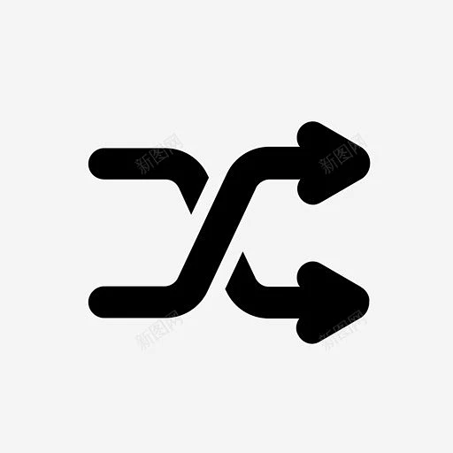 随机播放交叉混合图标 icon 标识 标志 UI图标 设计图片 免费下载 页面网页 平面电商 创意素材-花瓣网