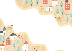 可爱清新风手绘幼儿园背景