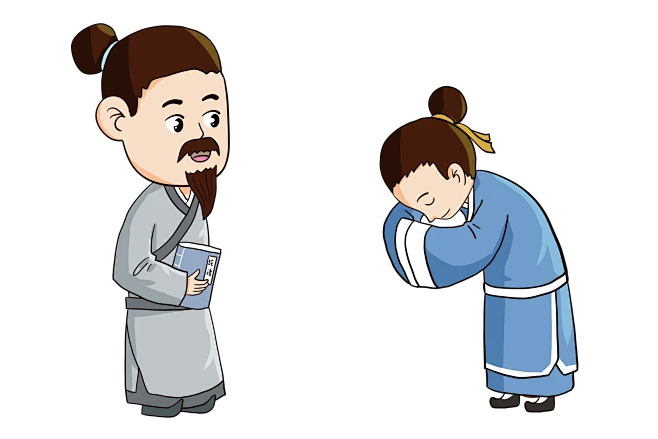 尊师敬长鞠躬行礼的人-花瓣网