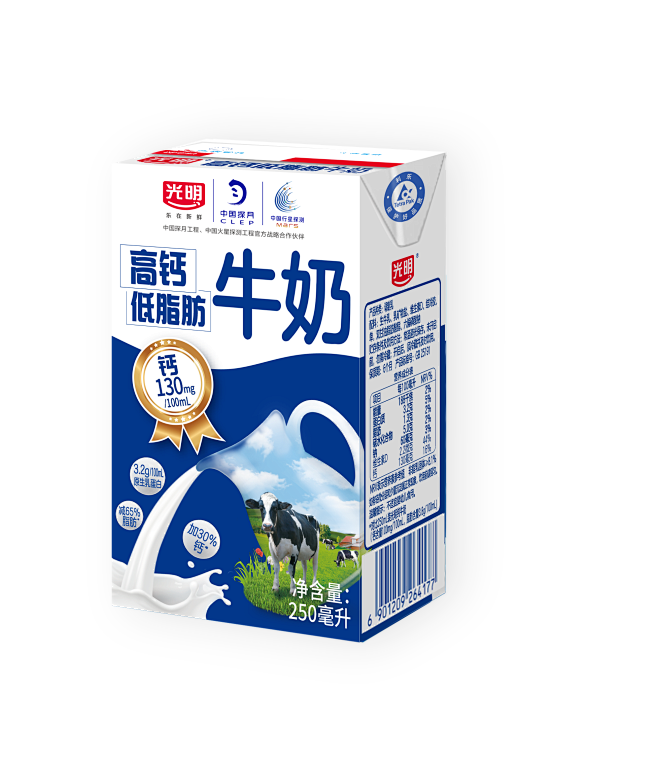 高钙低脂奶单包效果图