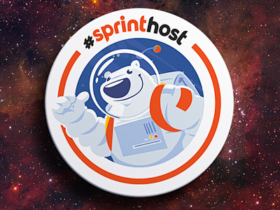 Sprinthost宇航员熊儿童可爱插图...