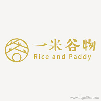 一米谷物Logo设计