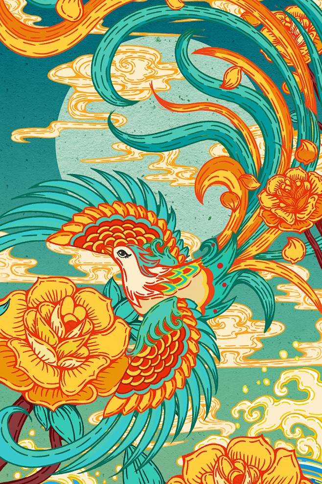 山海經-鸞鳥：西南三百里，曰女床之山，其陽多赤銅，其陰多石涅，其獸多虎豹犀兕。有鳥焉，其狀如翟而五彩文，名曰鸞鳥，見則天下安寧。