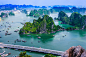 下龙湾全景，越南