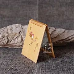 兰亭集萃红木镜子 黄杨木黄杨木梳妆镜 手绘黄杨木镜 工艺木镜子-淘宝网