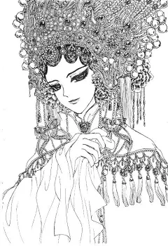 京剧 黑白稿 手绘