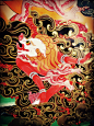 唐卡（Thang-ga）也叫唐嘎，唐喀，系藏文音译，指用彩缎装裱后悬挂供奉的宗教卷轴画。唐卡是藏族文化中一种独具特色的绘画艺术形式