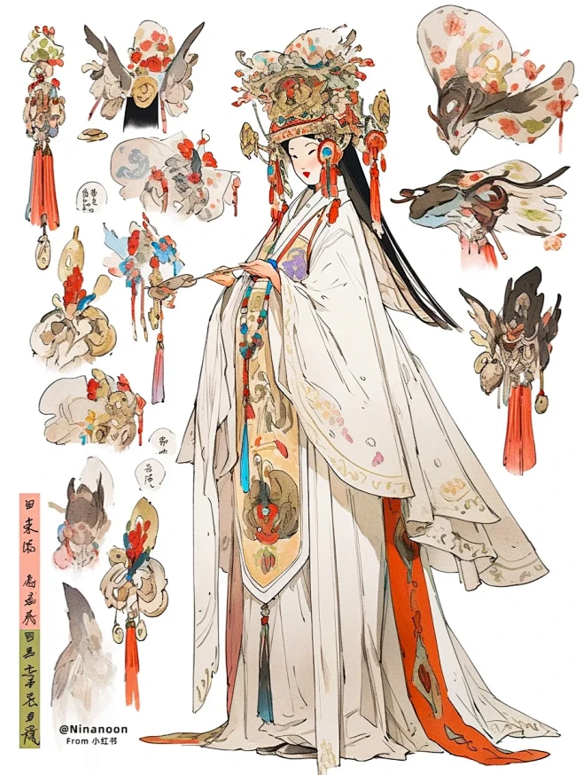 戏曲名伶 | 角色设计 | 古风服设插画