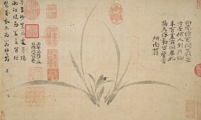 南宋 郑思肖-墨兰图-花瓣网