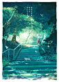 停靠在四月的风_MORNCOLOUR__插画师作品_涂鸦王国gracg.com