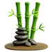 Stones And Bamboo  3D Icon
