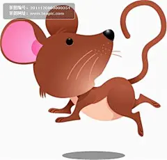 q版小老鼠分层素材
