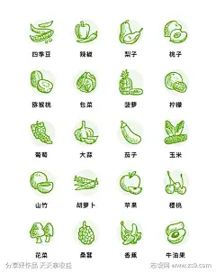 果蔬小图标_源文件下载_AI格式_1134X1430像素-蔬菜,水果,小图标,icon,商标,ui,简笔,矢量,标志,图标-作品编号:2025041009492696-志设-zs9.com