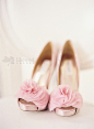 粉色婚鞋