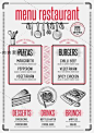 欧式线稿手绘黑板风美食西餐海鲜菜单模版EPS矢量设计素材AI156-淘宝网