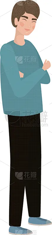男人,绘画插图,卡通,男孩,可爱的,自然,人,清新,肖像,设计