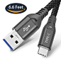 Amazon.com: USB Type C Cable, iMangoo USB 3.0 Super Fast Data Syncing [6.6FT] Long Cord USB C Cable Nylon Braided Cable Type C Fast Charging Charger Cable for New Macbook LG G6 V20 G5 Galaxy Note 8 S8 Plus Black: Cell Phones & Accessories