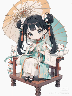 蓝颜魅＆荷采集到Q版