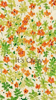 欧美系 森女 文字 碎花 LINE 换不完的背景手机壁纸..