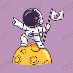 月球 【酷图网】月球,宇航员,宇宙,卡通宇航员,小宇航员