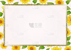 复古向日葵背景材料日本图案日田婚礼