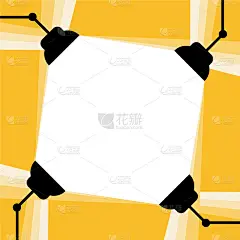 概念插图的灯在流行的平风格。灯互相照映着。矢量插图。