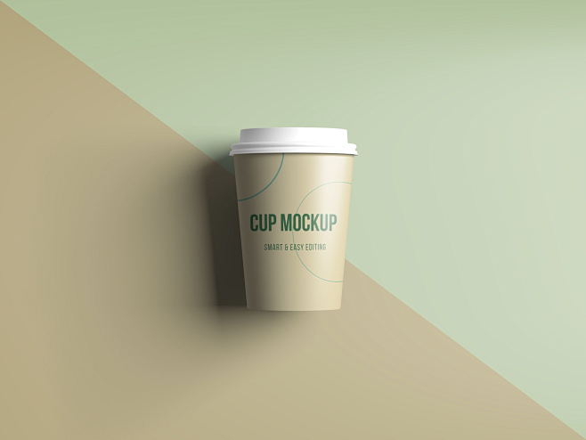 咖啡杯样机 一次性杯子 纸杯智能贴图 V...