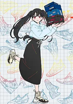 画师 tarou2 绘制的人物插画，各式动作绘画值得参考！

#优设每日灵感# ​​​​