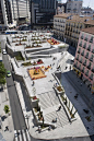 Plaza de Santo Domingo, Madrid. Click image for description and images, & visit this board http://www.pinterest.com/slowottawa/plaza/  for more  for more people-friendly public spaces.