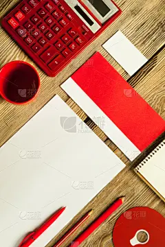 计算器,木制,红色,背景,古典戏剧,名片,垂直画幅,美,留白,工作场所