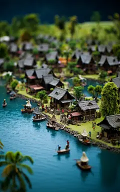 海边房子古风建筑草地壁纸素材