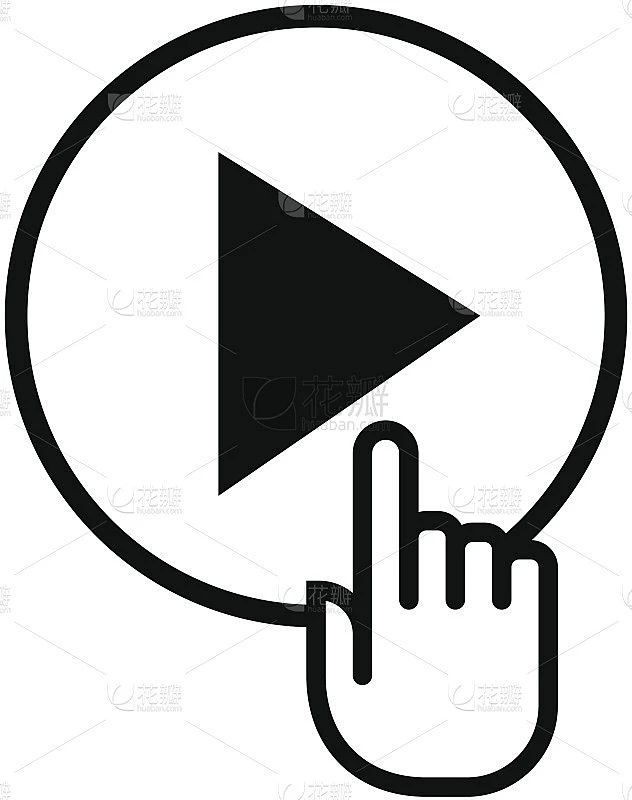 手动播放图标素材-花瓣网