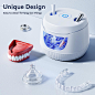 Ultrasonic Retainer Cleaner Machine - Ultrasonic UV Cleaner for Dentures, Aligner, Mouth Guard, Whitening Trays, Toothbrush Head, 45kHz Ultrasonic Cleaning Machine for All Dental Appliances, Jewelry : Amazon.co.uk: Fashion